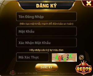 Đăng ký tân thủ tại Red79