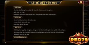 Luật chơi lô đề siêu tốc Red79 chi tiết
