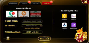 Rút tiền qua ví tiền ảo dễ dàng