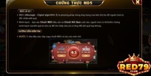 Luật chơi tài xỉu MD5 Red79 chi tiết